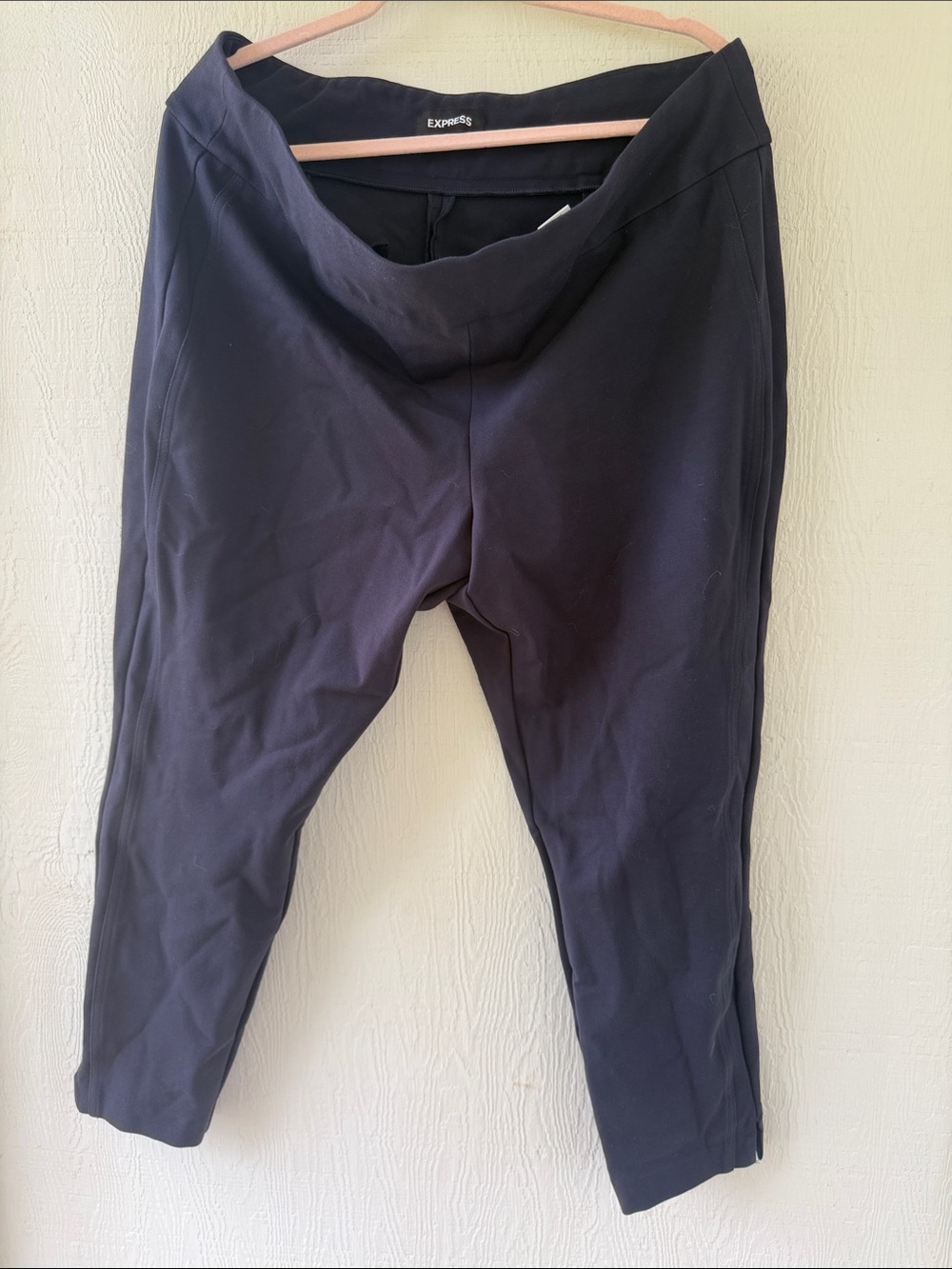 Express Navy Cropped Ankle Pants